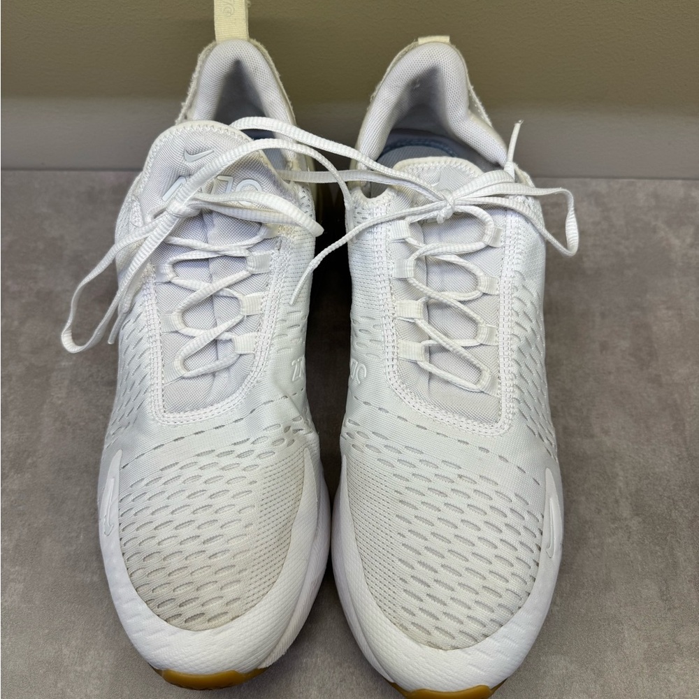 Nike White Mesh Running Shoes